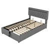 okwish Boxspring postel 140x200 cm s LED osvětlením, USB a Náhled obrázku produktu 8