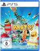 The image shows the front cover of a PlayStation 5 video game case for 'LEGO Party!'. The cover art features various LEGO characters and structures in a colorful, cartoonish style. Produktbild-Vorschau