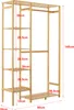 A diagram of a wooden wardrobe stand with dimensions indicated. Produktbild-Vorschau