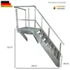 Podesttreppe Wangen- Stahltreppe 8 Stufen Höhe 152cm Produktbild-Vorschau 1