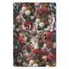 MuchoWow® Mauspad Mousepad Hirsche - Blumen - Geweihe 18x27 Produktbild-Vorschau 1