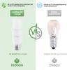A comparison image showing a Lumiled LED lamp versus a traditional incandescent bulb, highlighting energy savings and lifespan. Produktbild-Vorschau