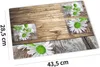 Tovagliette 6 pezzi margherite bianche su legno plastica Anteprima dell’immagine prodotto 2