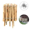 A close-up of a wooden garden fence section and a pile of metal staples, with a smaller inset image of a fence in a garden setting. Produktbild-Vorschau