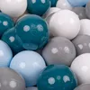 KiddyMoon plastikowe piłeczki 7cm ciemny turkus-pastelowy Podgląd zdjęcia produktu 1