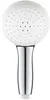 A close-up studio shot of a white and silver hand shower head. Anteprima dell’immagine prodotto
