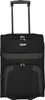 A black rolling suitcase is shown from the front. Náhľad obrázku produktu