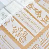8 listů kreslicích šablon, pravítka s rovnými a vlnitými Náhled obrázku produktu 3