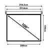 Ekran rolkowy do kina domowego 200x150cm 4:3 ekran do Podgląd zdjęcia produktu 11