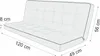 A diagram of a cushion with dimensions indicated. Podgląd zdjęcia produktu