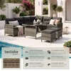 tectake® Rattan Lounge Barletta für 6 bis 8 Personen Produktbild-Vorschau 2