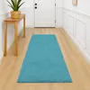 Modern hoogpolig tapijt in aqua-turquoise – stijlvol design Productafbeelding-voorbeeld 3