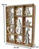 Mango-Holz und Metall Wandbild braun silber 31 x 40cm Produktbild-Vorschau 4