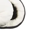 Katzenbett rund 55cm grau weiß kuschelig weich Plüsch Produktbild-Vorschau 6