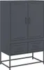 vidaXL Highboard antracit 68x39x111,5 cm oceľ Náhľad obrázku produktu 2