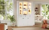 Vitrinenschrank 119,5 x 40 x 180 cm, 21 Ablagefächer, 4 Produktbild-Vorschau 15