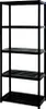 A black, five-tier shelving unit is shown against a white background. Produktbild-Vorschau