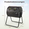 COSTWAY 142L bubnový kompostér, záhradný kompostér s Náhľad obrázku produktu 3