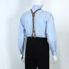 Hosenträger Y Form Vintage Braun Beige Blau Produktbild-Vorschau 6