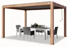 PRIMEYARD Pergola 3x4 m słupy aluminium w optyce drewna z Podgląd zdjęcia produktu 1