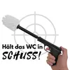 Pistole Toilettenbürste mit Halter in schwarz - hält dein Produktbild-Vorschau 3