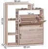 FineBuy Moderner Schuhkipper MASSA Holz 2 Fächer Sonoma Produktbild-Vorschau 3