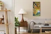 Wohnzimmer-Bild Leinwand Uhr 30x60 Gemälde Baum Blätter Produktbild-Vorschau 3