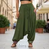 Pluderhose, Aladinhose Nepali - Olivgrün, Damen, Baumwolle, Produktbild-Vorschau 4