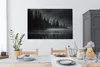 MuchoWow® - Leinwandbilder - Wald - Nebel - Schwarz - Weiß, Produktbild-Vorschau 5