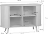 A diagram showing the dimensions of a wooden sideboard. Anteprima dell’immagine prodotto