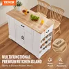 Wózek z wyspą kuchenną VEVOR, bar śniadaniowy 117 cm z Podgląd zdjęcia produktu 2