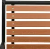 Panchina da giardino nera e marrone 116 cm in acciaio e WPC Anteprima dell’immagine prodotto 4