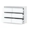 A white dresser with multiple drawers, some of which are partially open. Produktbild-Vorschau