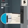A product image showcasing a black door handle set with descriptive text and branding. Produktbild-Vorschau