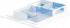 A 3D rendering of a modern interior layout, possibly a smart home setup, with a stylized representation of an air purifier. Produktbild-Vorschau