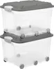 Rotho 2er Set Aufbewahrungsbox mit Rollen 57L Roller 6 - Produktbild-Vorschau 1
