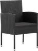 vidaXL 5 tlg. Garten Essgruppe Poly Rattan Schwarz - Produktbild-Vorschau 5