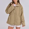ASKSA Damen Teddy Fleece Jacke Warme Flanell Jacke Dicke Produktbild-Vorschau 3