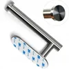 Toilettenpapierhalter mit Ablage selbstklebend silber Produktbild-Vorschau 4