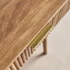 Scrivania effetto legno di mango scanalato 2 cassetti Anteprima dell’immagine prodotto 8