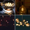 A collage of four images featuring vintage-style light bulbs and a chandelier. Produktbild-Vorschau