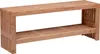A wooden bench with two shelves, shown against a white background. Produktbild-Vorschau