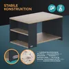 CASARIA® Couchtisch Grau Holz mit Stauraum 2 Fächer Produktbild-Vorschau 5