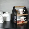 UNUS Haus-Etagere mit 2 Etagen und Griff, Holz-Etagere Produktbild-Vorschau 4