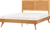 BELIANI Bett Braune Esche Holzoptik MDF-Platte mit Produktbild-Vorschau 1