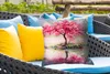 MuchoWow® Outdoor Kissen - Gemälde - Blüte - Wasser - Produktbild-Vorschau 4