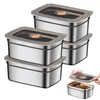 Set mit 4 Aufbewahrungsboxen für Lebensmittel – mit Deckel, Produktbild-Vorschau 2