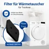 A filter for a dryer is shown in front of a dryer. Produktbild-Vorschau