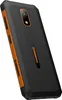 A black and orange rugged smartphone is shown from a diagonal rear view against a white background. Voir les images du produit