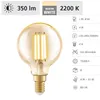 Eglo LED Filament Mini Globe G60 4W = 32W E14 Gold 350lm Produktbild-Vorschau 6